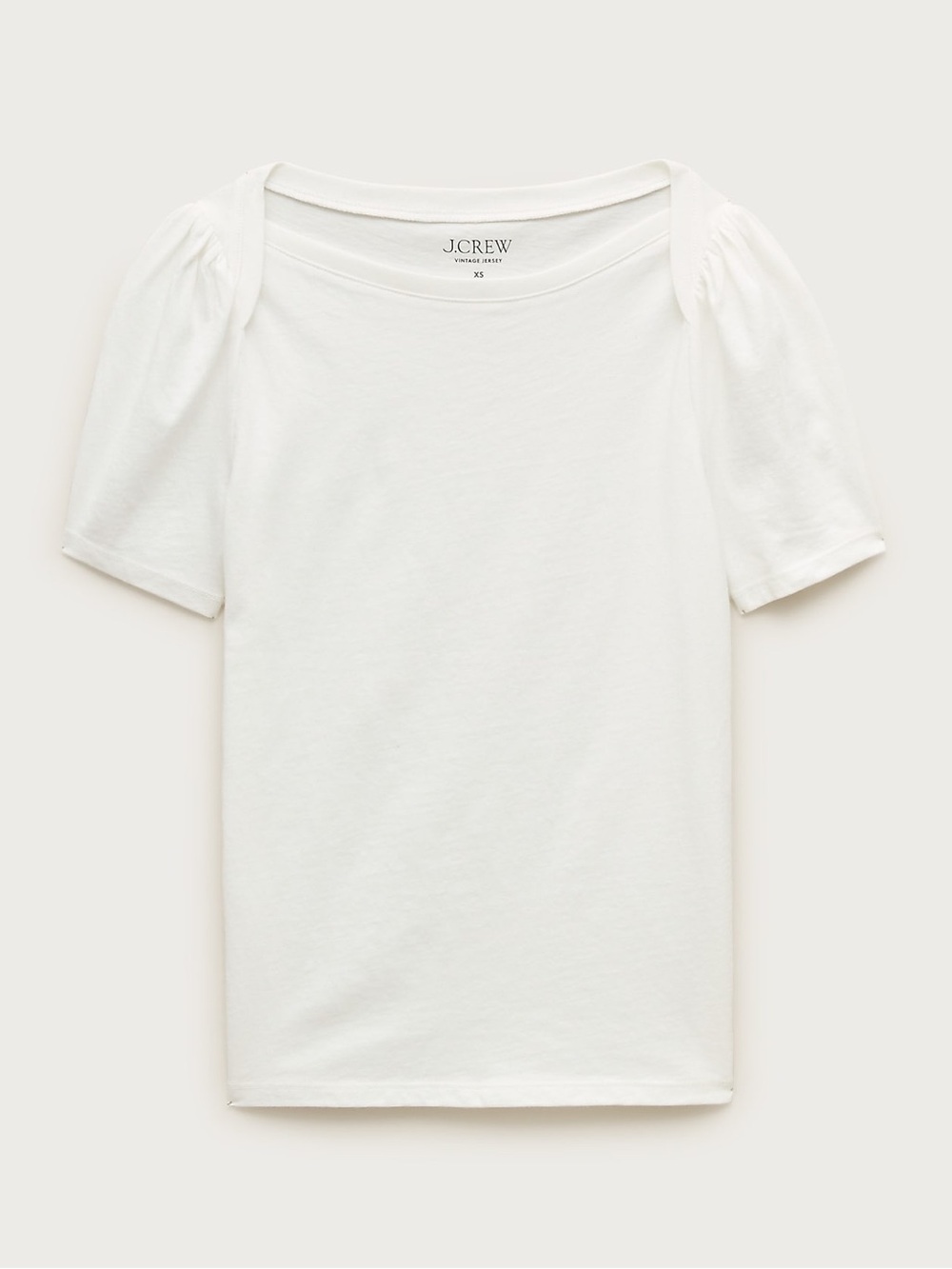 J crew white Vintage jersey puff-sleeve T-shirt